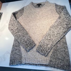 Jcrew tan and black tweed sweater.  Mohair/wool/acrylic. Size small.